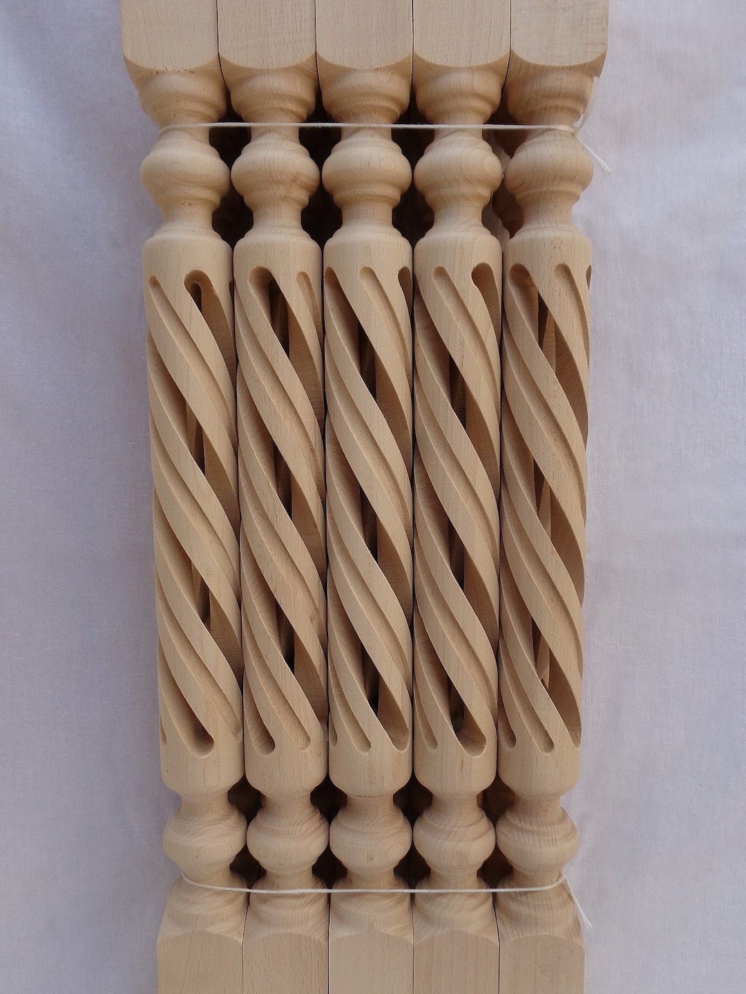 Stair Balusters Open Spiral Design Carved Wooden Spindles Bannisters ...