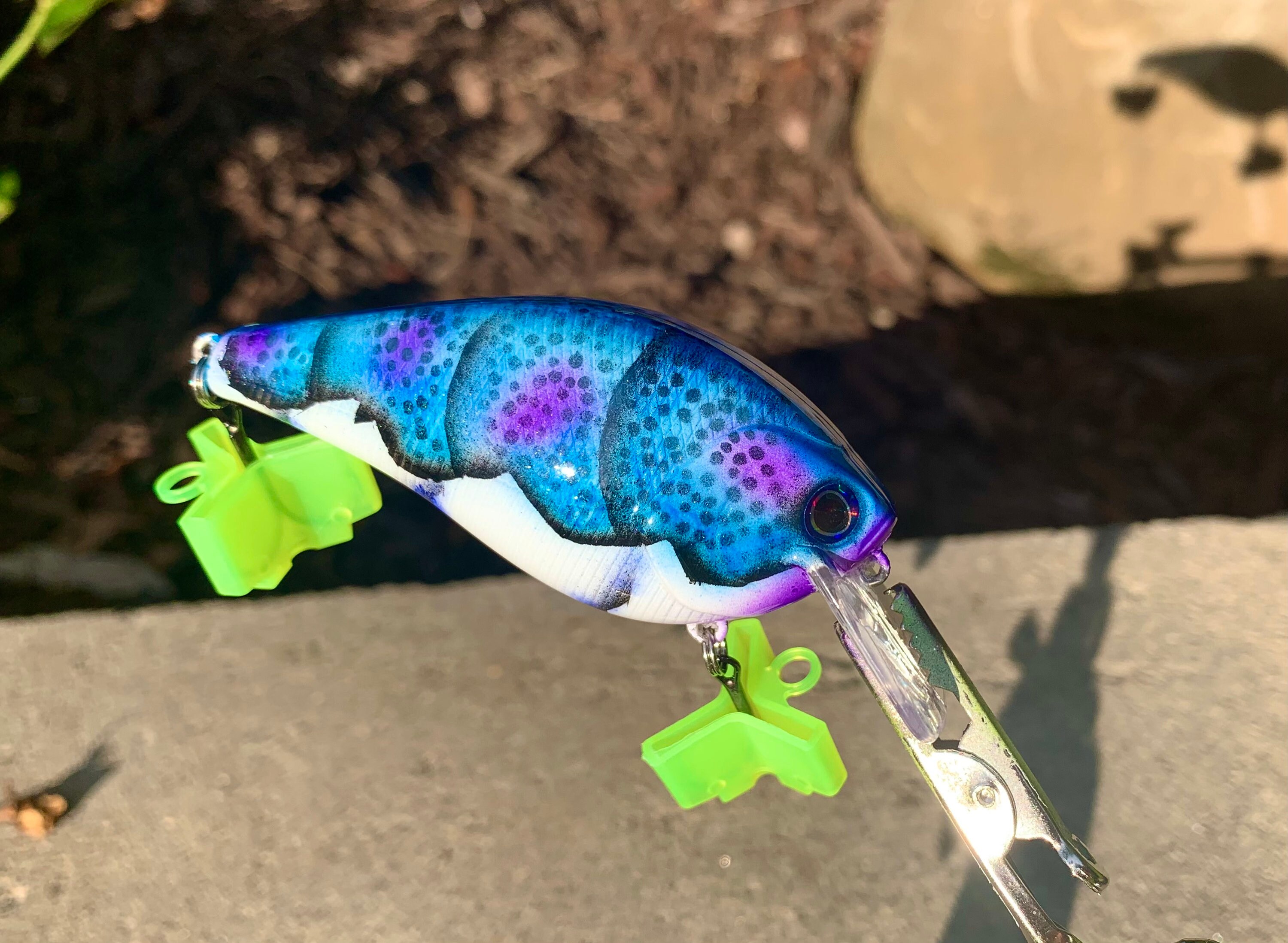 Custom painted squarebill crankbait craw pattern | Etsy