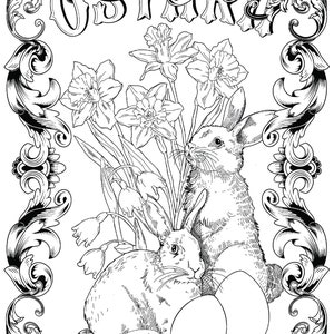Ostara Colouring Page Adult Colouring Grimoire Book of Shadows ...