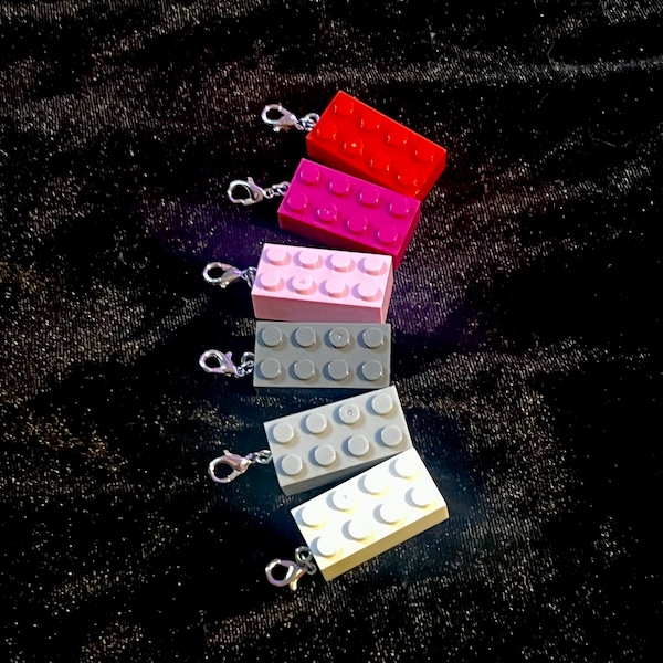 Lego Style Brick Charms | Building Bricks | Bracelet Charm | Bag Charm | Necklace Pendant | Zipper Pull |