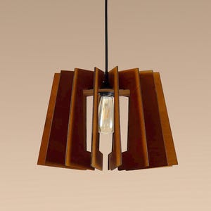 RACA | Sculptural Wood Pendant Light - Minimalist Handmade Lampshade - Eco-Friendly Sustainable Ceiling Lighting