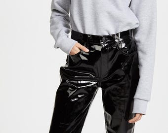 TopShop パテントレザーパンツ - Etsy 日本