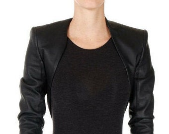 bolero jacket leather