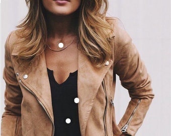 lightweight suede jacket womens