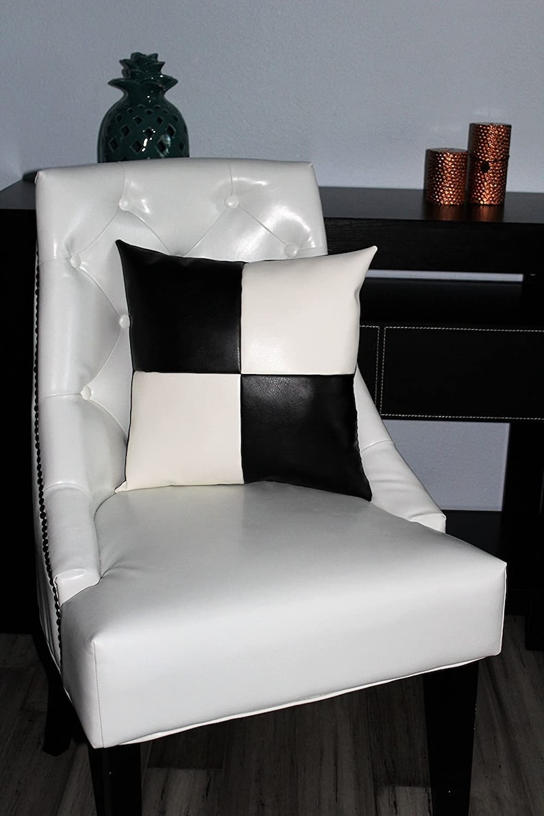 Couch 100/% Genuine High Quality Lambskin Leather Decorative Multi BlackWhite Throw Pillow Covers for Bedroom Sofa /& Bed Living Room