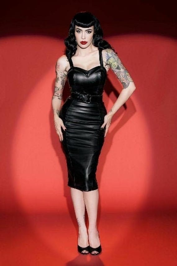 Lambskin Leather Halter Dress - Bodycon Slim-fit - Etsy