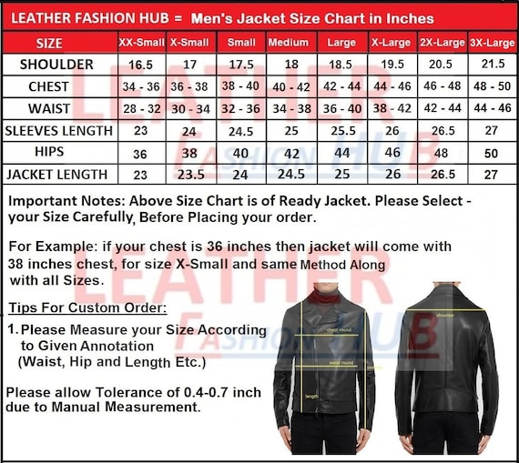 To Measure 42 Inch Jacket Size Men's Coat Bust Measurement