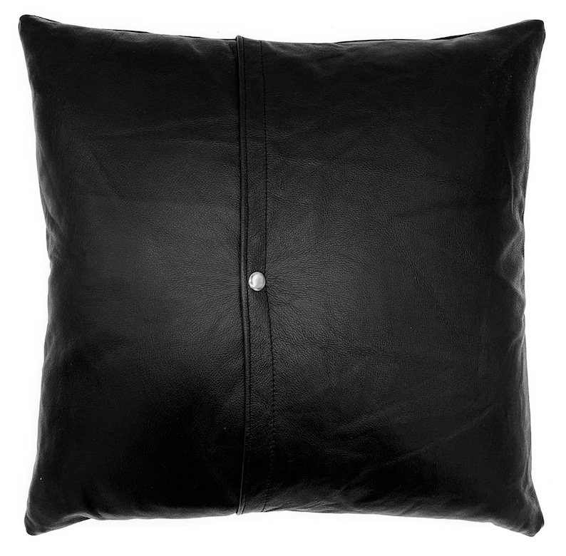 Couch 100/% Genuine High Quality Lambskin Leather Decorative Multi BlackWhite Throw Pillow Covers for Bedroom Sofa /& Bed Living Room