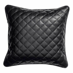 100% Genuine High Quality Lambskin Leather Decorative, Throw Pillow Covers for Bedroom,Living Room, Couch,Sofa & Bed-Full Leather Back Front