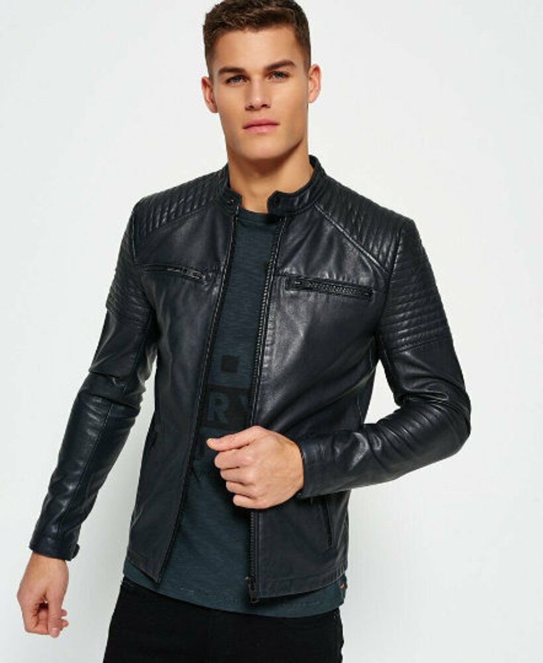 ジャケット・アウター c-boy #awlook Black leather jacket set c-boy #awlook Black leather jacket set