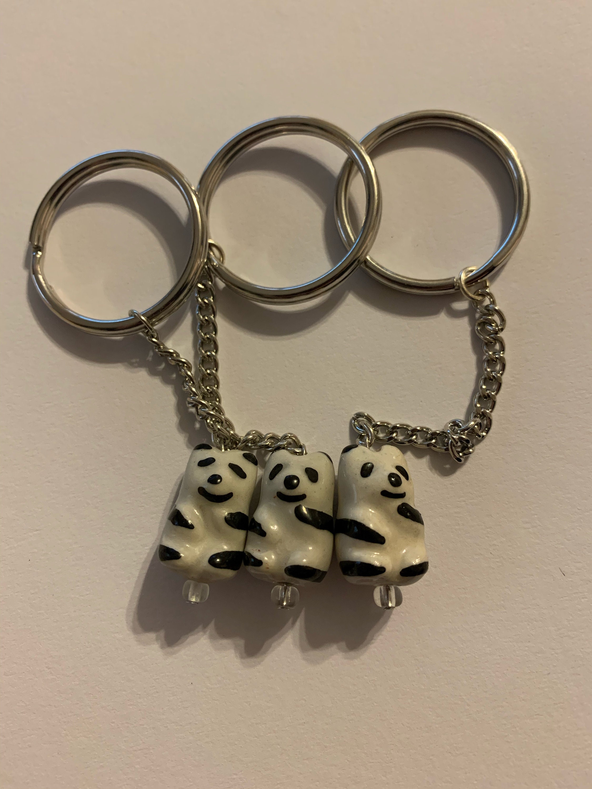 Panda Bear Keychain Etsy