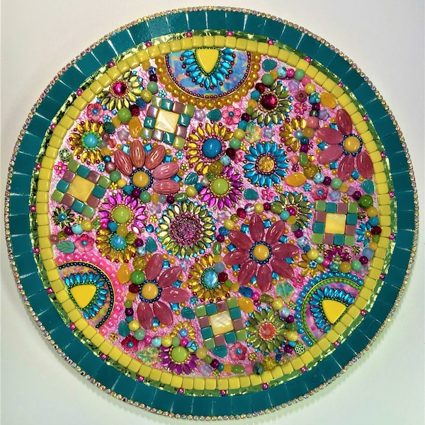 One-of-a-kind handmade mosaic heart