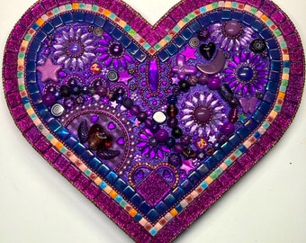 One-of-a-kind Handmade Mosaic Heart