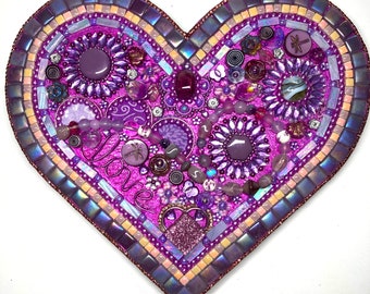 One-of-a-kind Handmade Mosaic Heart