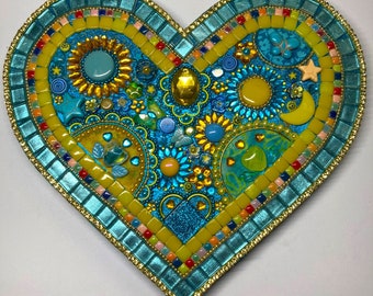 One-of-a-kind Hand-made Mosaic Heart