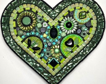 One-of-a-kind Handmade Mosaic Heart
