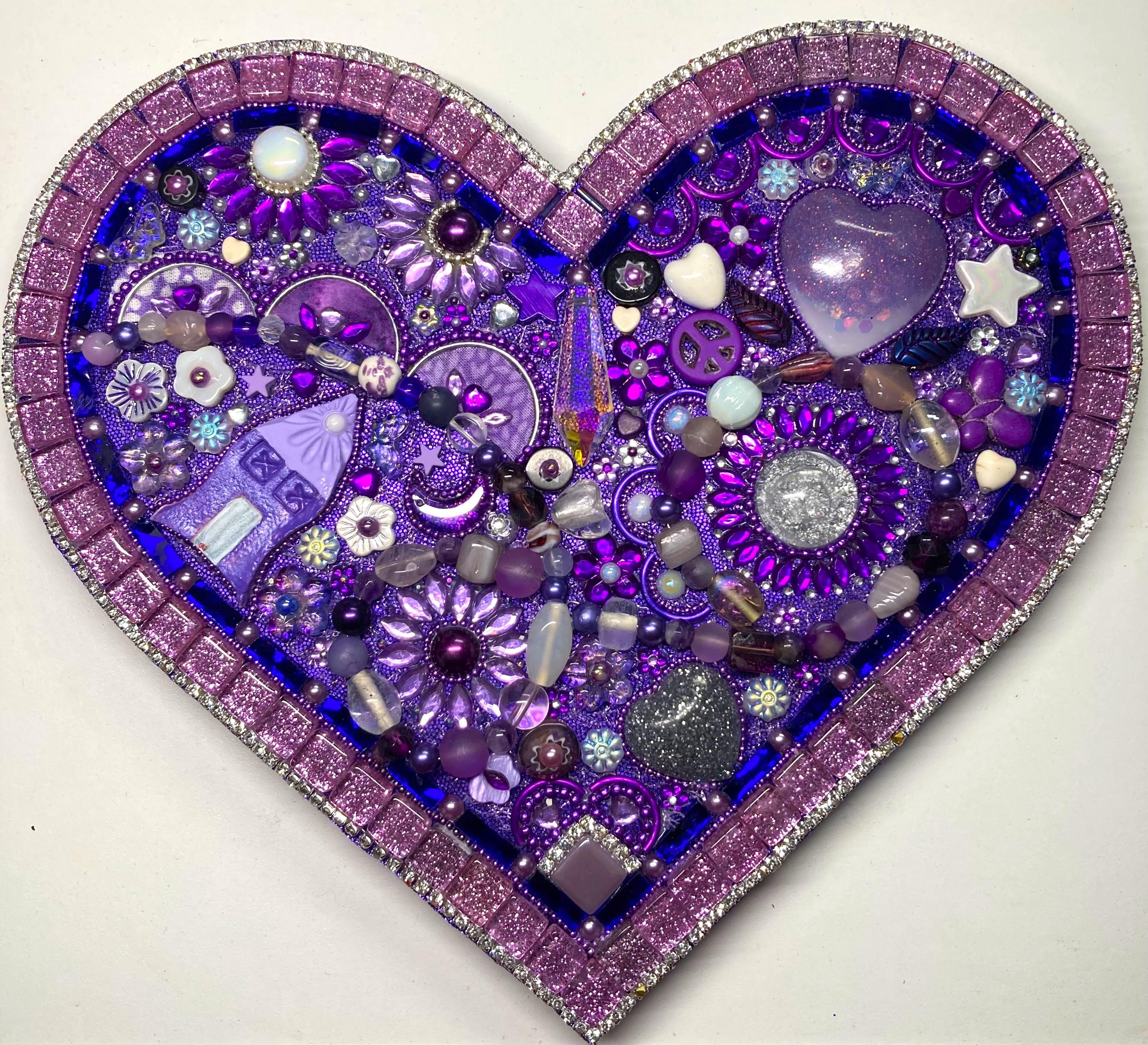 One-of-a-kind Handmade Mosaic Heart