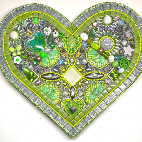 One-of-a-kind Handmade Mosaic Heart