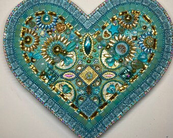 One-of-a-kind Handmade Mosaic Heart