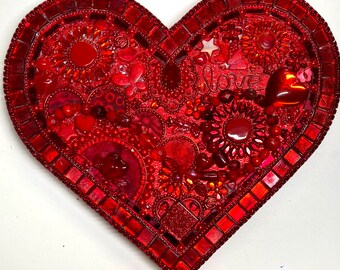 One-of-a-kind Handmade Mosaic Heart