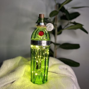 Lampada bottiglia Tanqueray Ten, lanterna, gin, arredamento casa, idea regalo, abat jour
