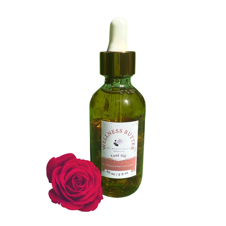 Yoni Oil For Vaginal Wellness With Calendula, Mugwort, Ginger, Rose Petals, And More Yoni Self Care All-Natural Feminine Care 2 Fluid ounces