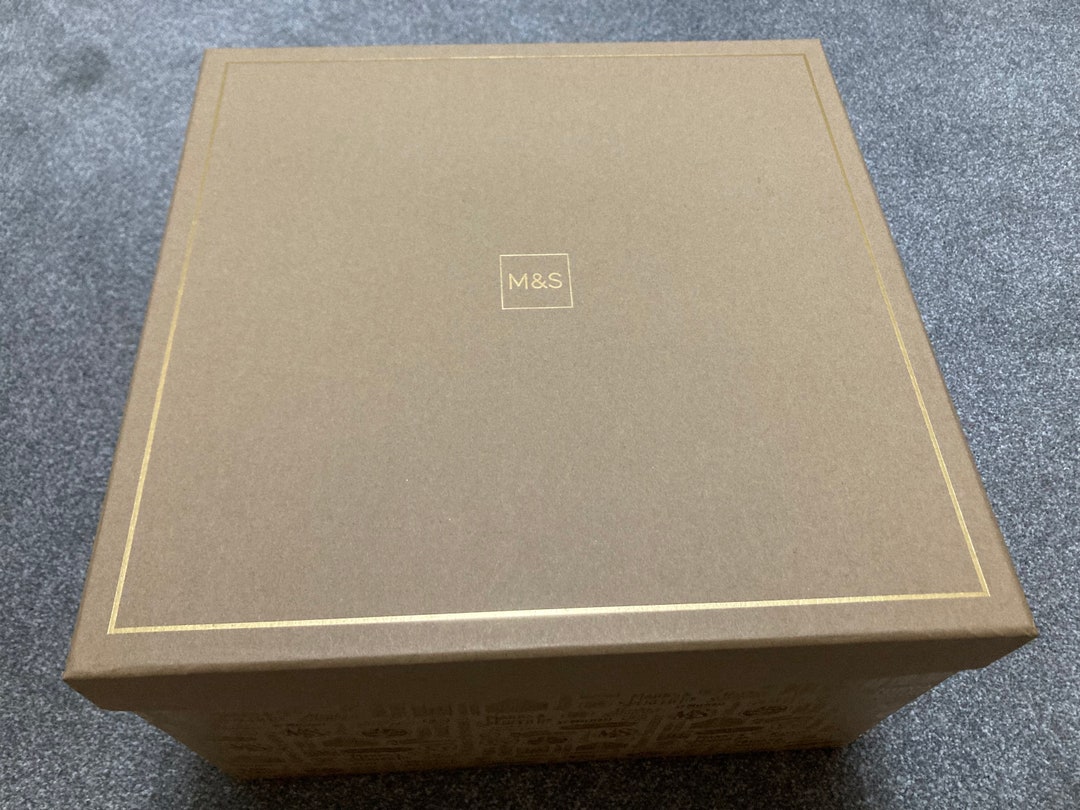 Large Marks and Spencers Gold Gift Box 15 X 15 X 10 Ins Approx - Etsy