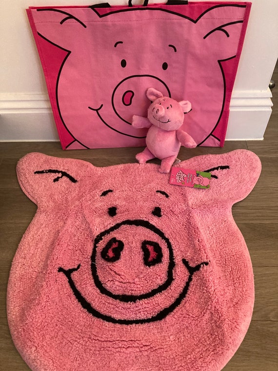 Luxury Percy Pig Bath Mat 20cm Soft Plush and Percy Pig Bag Etsy UK