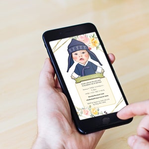 Editable  Doljanchi Mobile invitation no.12. Eucalyptus Boy Hanbok  | Personalized doljabi mobile invitation Doljabi invitation돌잔치 돌잡이 백일