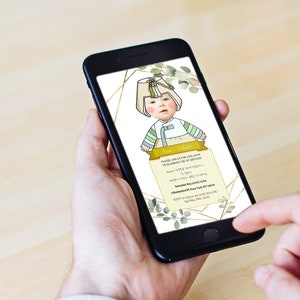 Editable  Doljanchi Mobile invitation no.8 Eucalyptus Girl Hanbok  | Personalized doljabi mobile invitation |custom mobile invitation돌잔치 돌잡이