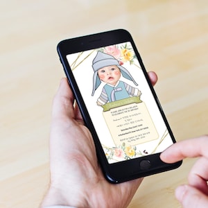 Editable Doljanchi Mobile invitation no.7 Spring Girl Hanbok  | Personalized doljabi mobile invitation |custom Doljabi invitation돌잔치 돌잡이 백일