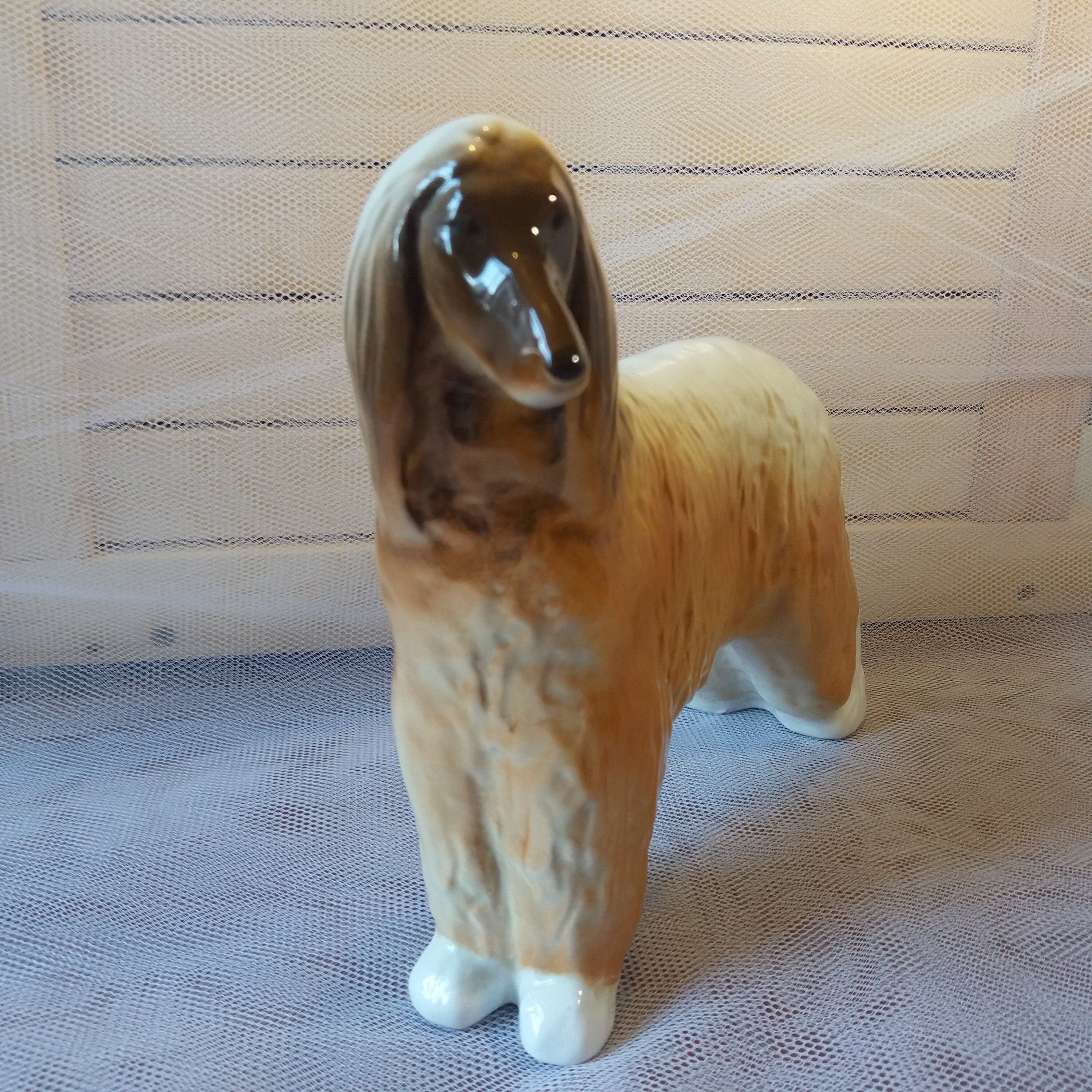 Figurine of the Afghan Hound dog. Large ceramic figure of a Etsy