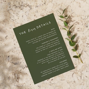 Minimal Wedding Finer Details Digital Template