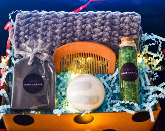 Spa gift for men, Men's spa gift basket, Self Care Package for Him, Men's Holiday Gift Box