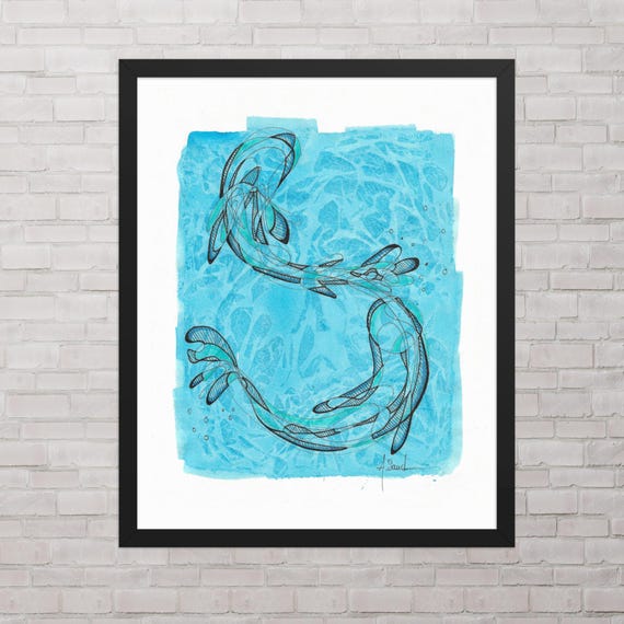 Abstract Ocean Line Art