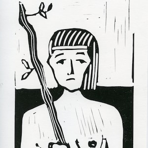 Königin der Zauberstäbe Tarot Druck