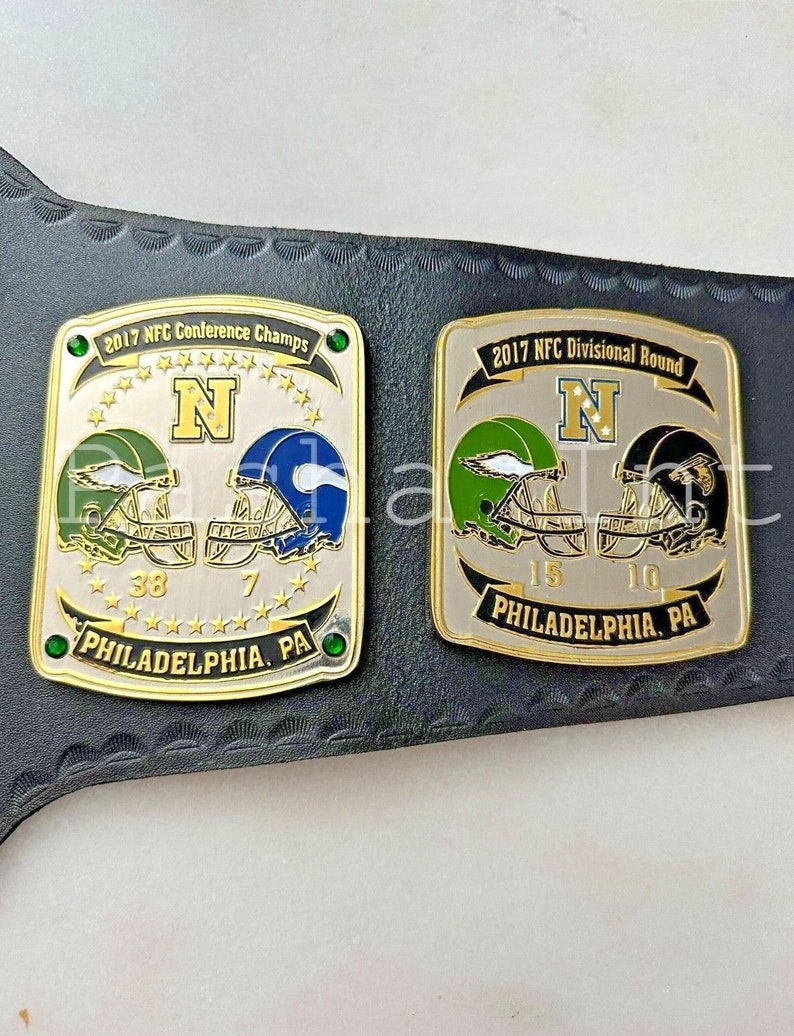 Philadelphia Eagles Superbowl Championship Leather Title Belt Etsy