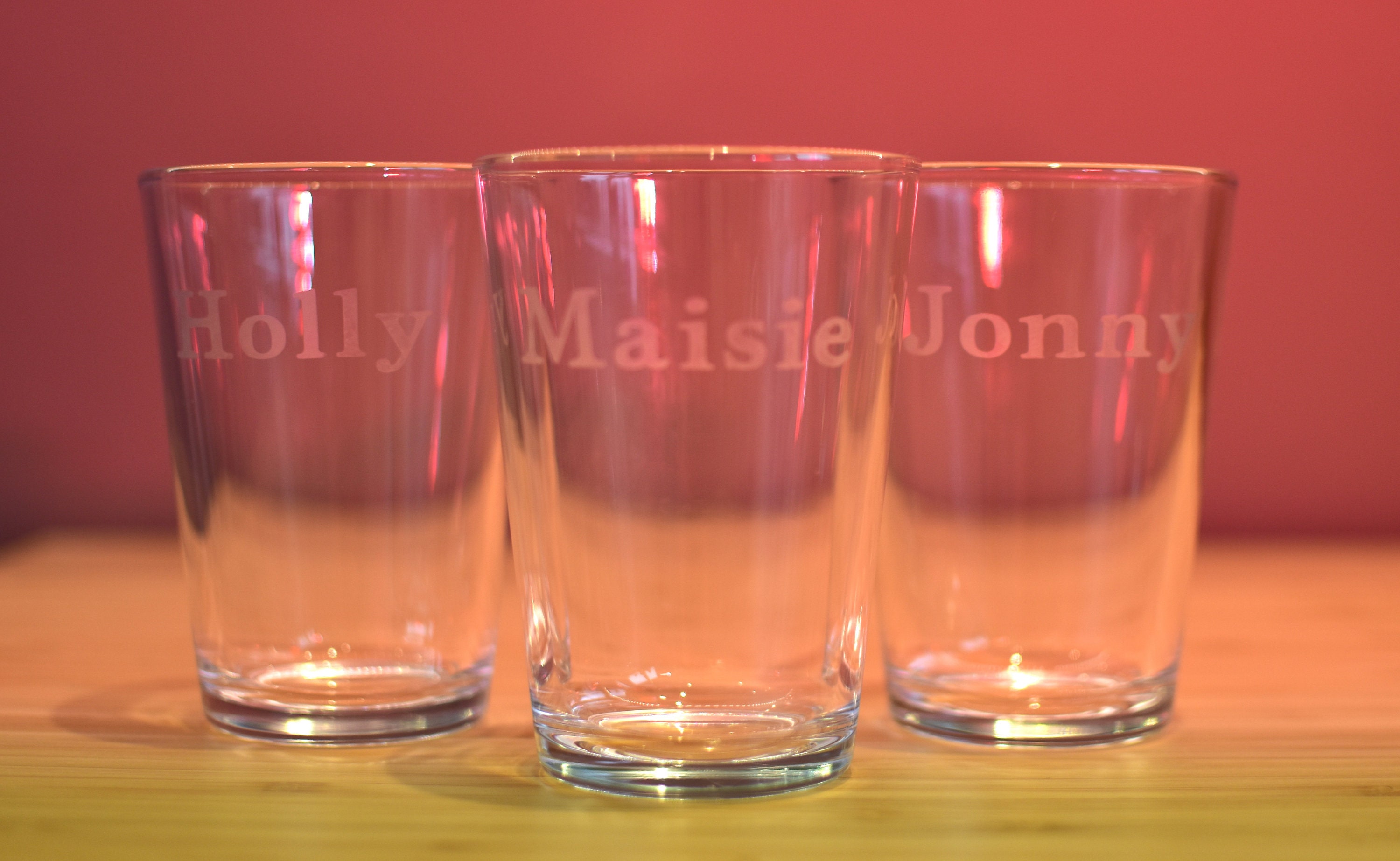 Personalised Half Pint Glass Etched With Name Etsy UK