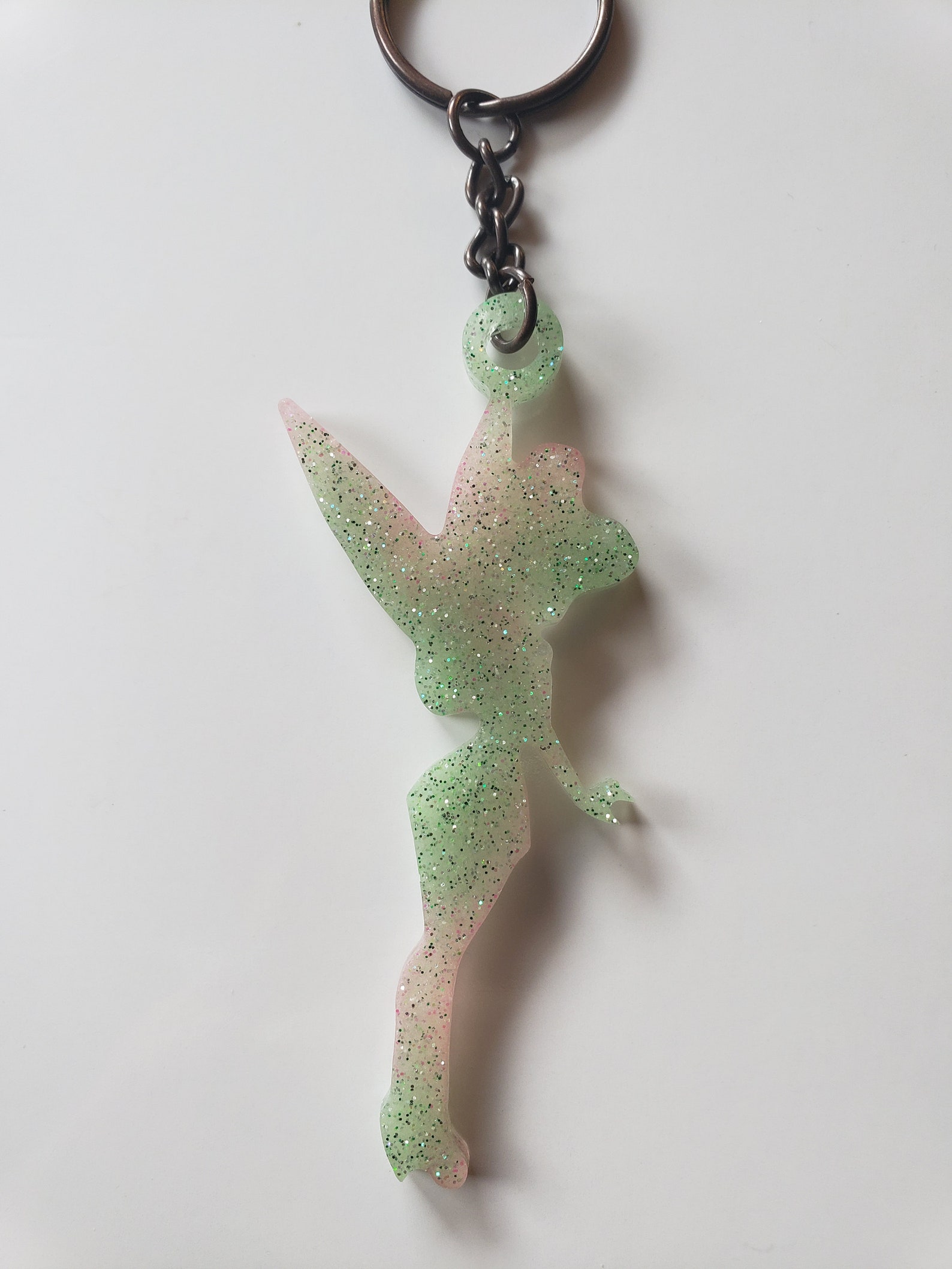 Custom Tinkerbell resin keychain Etsy