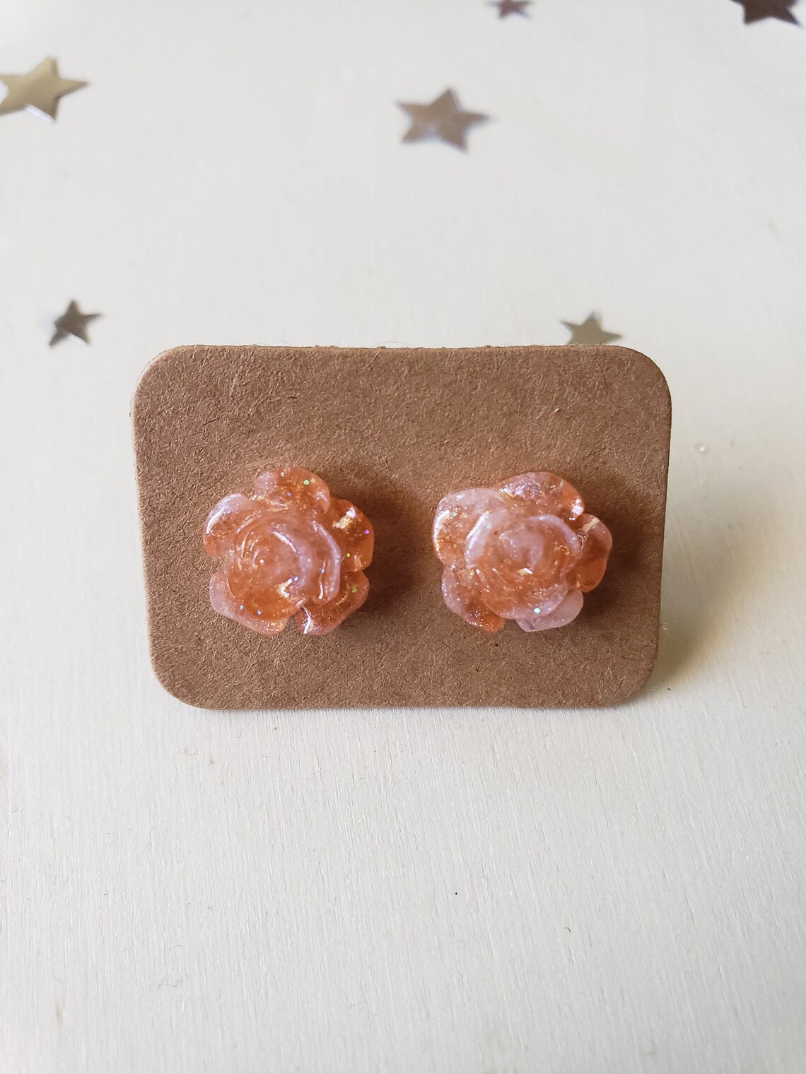 Custom small resin rose stud earrings 3 pairs ships within 24 Etsy
