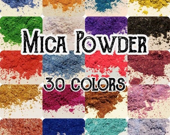 32 Colors Cosmetic Grade Pearlescent Natural Mica Mineral Powder