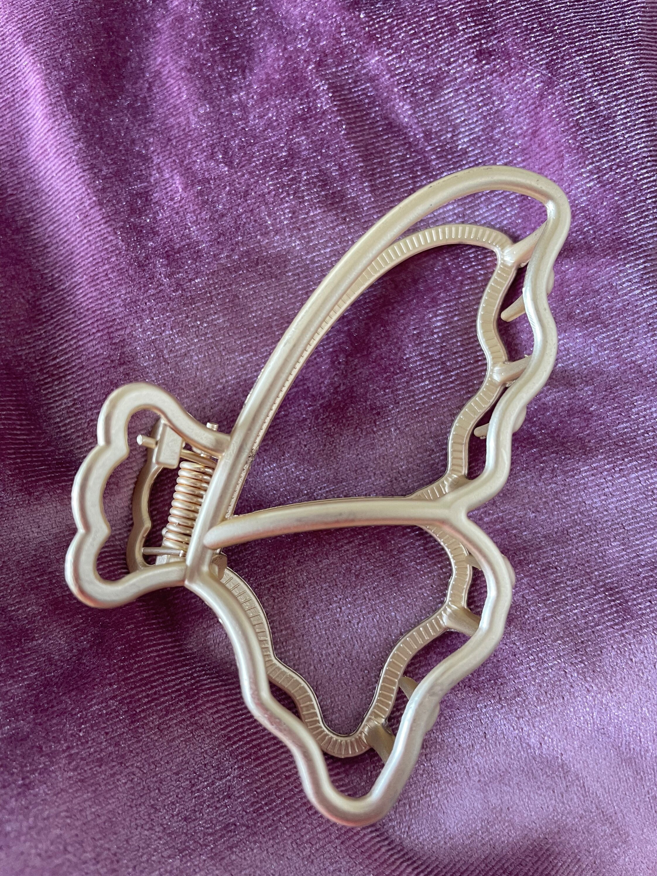 Minimalist gold butterfly hair claw clip / claw clip / hair Etsy