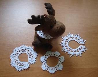 Crochet Miniature Collars Necklaces for Dolls Toys | Set of 3 Crochet Mini Collars