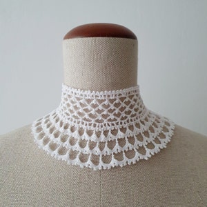 High Neck Crochet Lace Collar