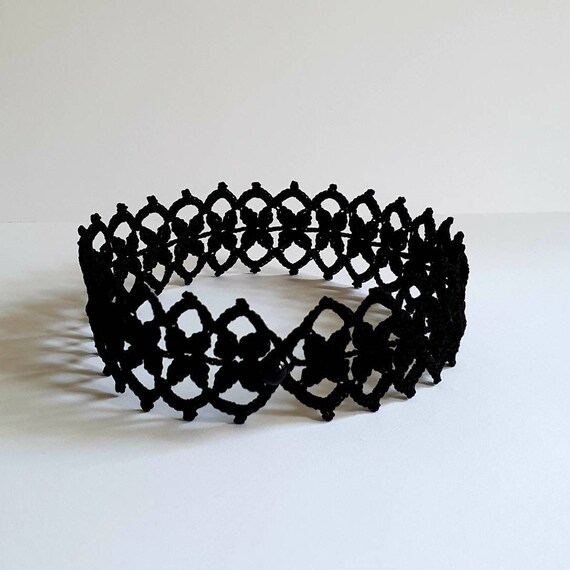 Collana Corta Gotica Choker In Pizzo Nero – Uncinetto Con Catene E Stelle, Stile Vittoriano Vintage, H&M