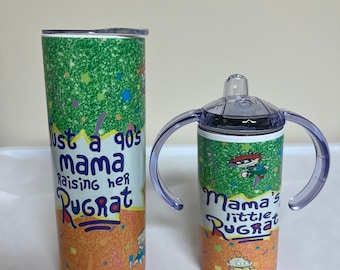 90er Mama Rugrat Mama Set mit Mini Trinkglas