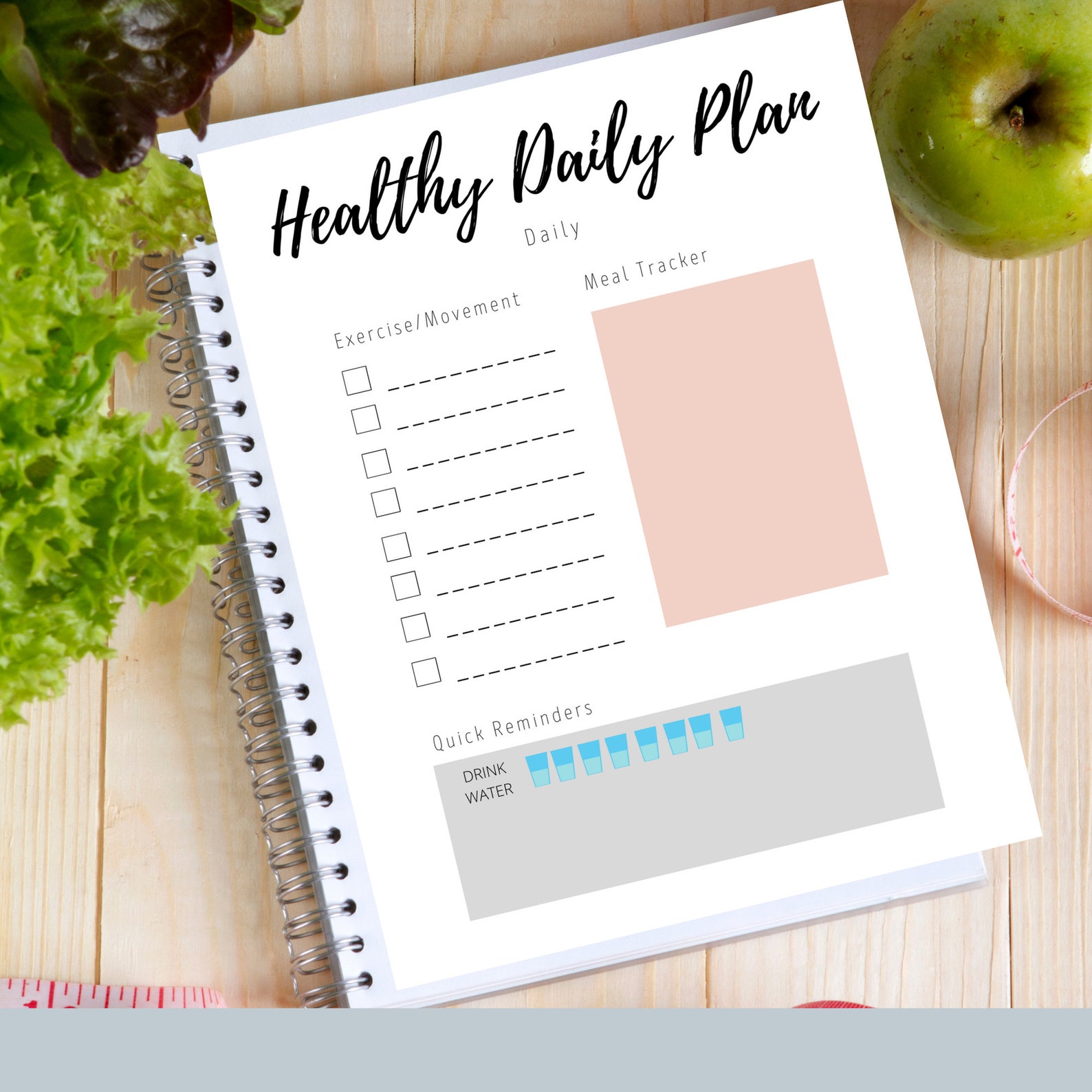 Healthy Living PlannersExercise Tracker Daily Planner 2 Etsy