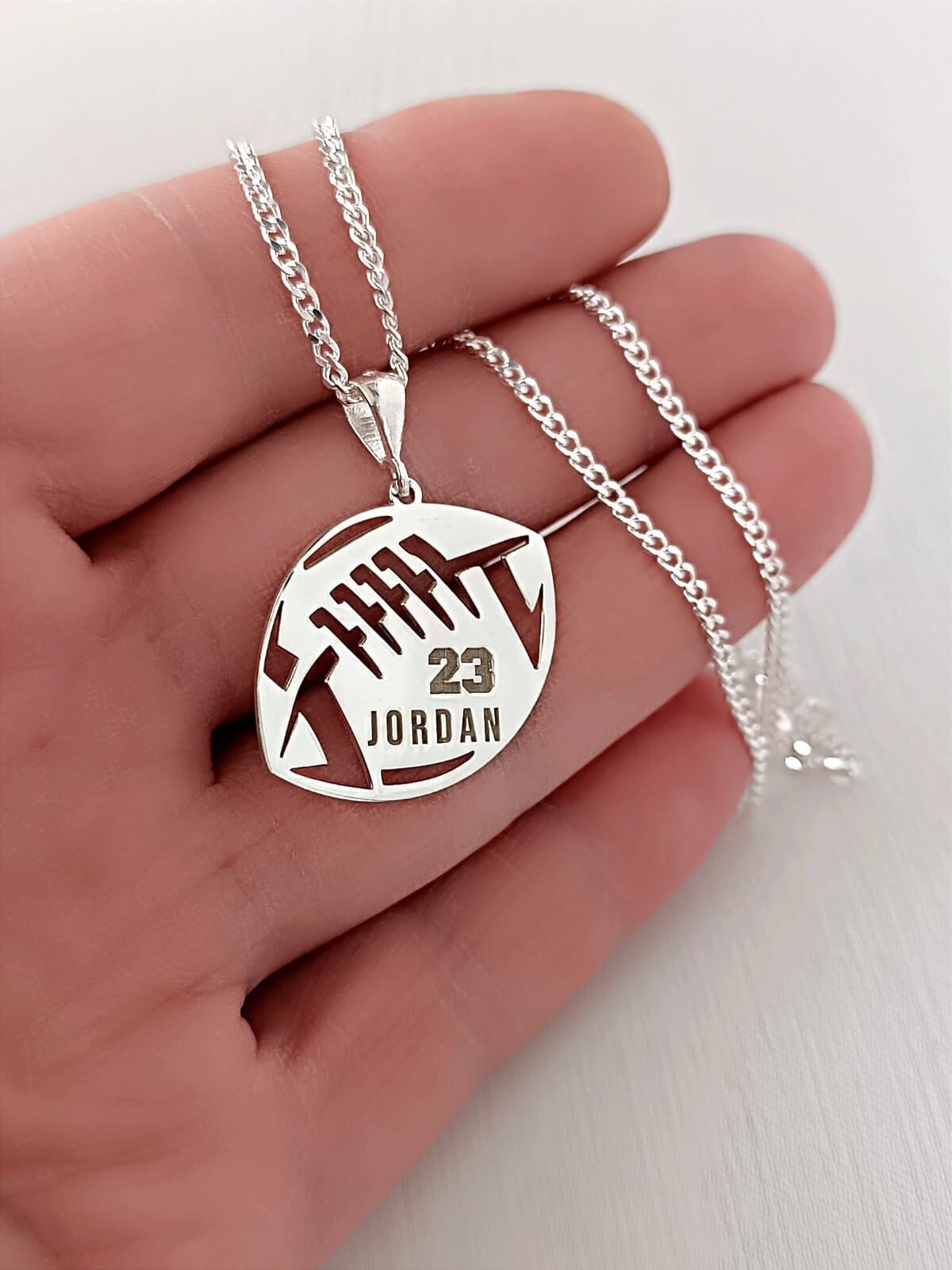 Personalized Sterling Silver Basketball Charm Necklace 925 Sterling Silver  Engraved With Jersey Number 18 Chain - Etsy