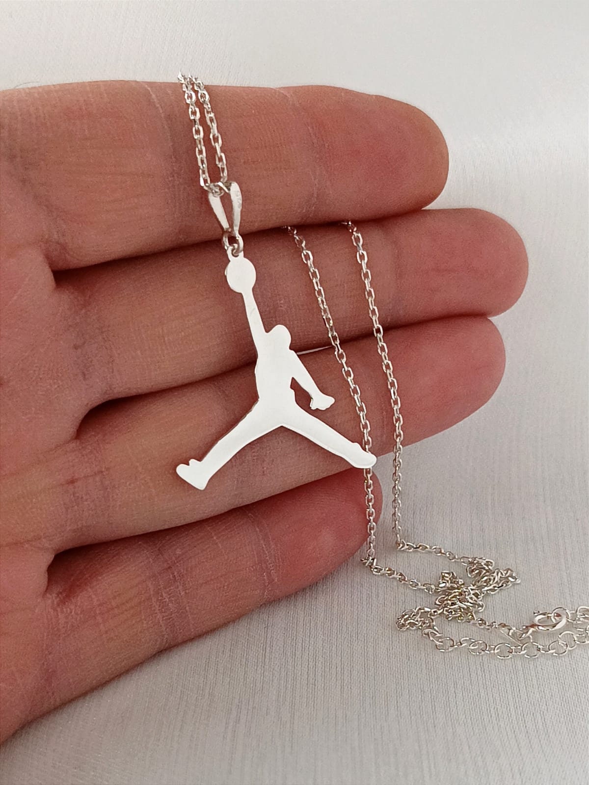 Sterling Silver Michael Jordan Necklacejumpman Necklacbasketball