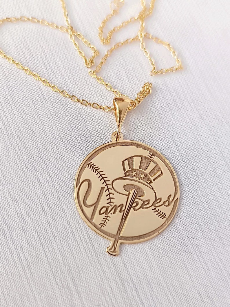 Sterling Silver New York Yankees Necklacefan Necklacesports Necklace
